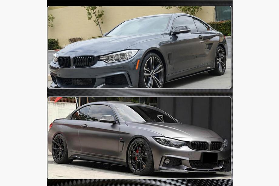 BMW 4 séria F32/F33/F36 2012–2020 Nadstavce bočných prahov V2 (pre F32/F33 M-Sport, karbón) Fotografia 5
