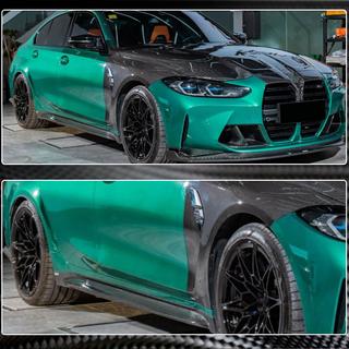 Prahové nástavce V4 (pre G80, karbon) BMW 3. rad G20/G21 2018– fotografia 3