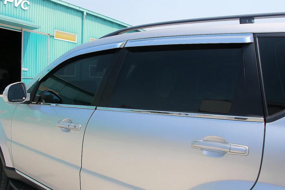 SsangYong Rexton I 2001–2017 Vonkajšie okenné lišty (4 ks, nerez) OmsaLine – talianska nehrdzavejúca oceľ Image