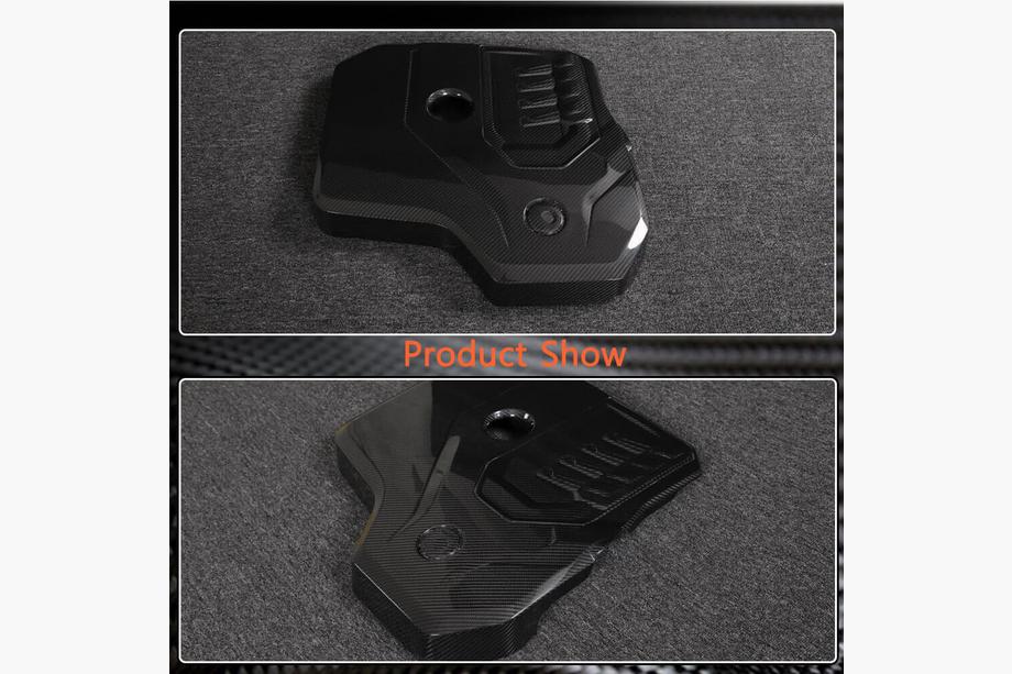 BMW 5. rad G30/G31 2017–2023 Kryt motora suchý karbón (2021-2023) Fotografia 4