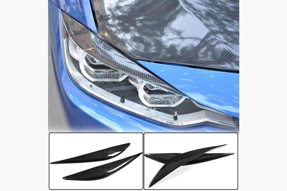 BMW rad 3 F30/F31 2012–2019 Obočie na predné svetlá V1 (pre F30, karbón) Fotografia 2