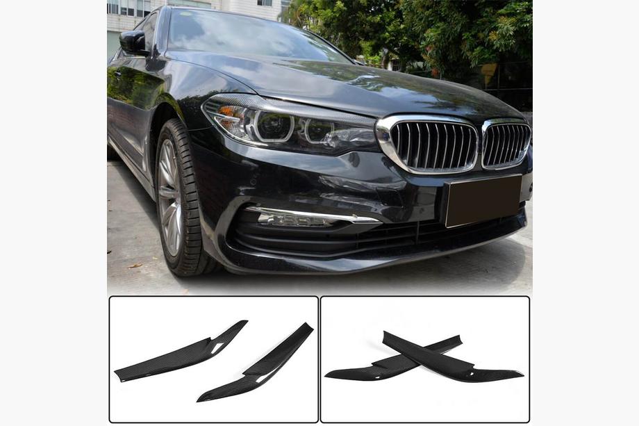 BMW 5. rad G30/G31 2017–2023 Mračítka na svetlá – suchý karbón (2017-2020) Fotografia 1