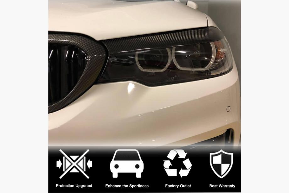 BMW 5. rad G30/G31 2017–2023 Mračítka na svetlá – suchý karbón (2017-2020) Fotografia 3