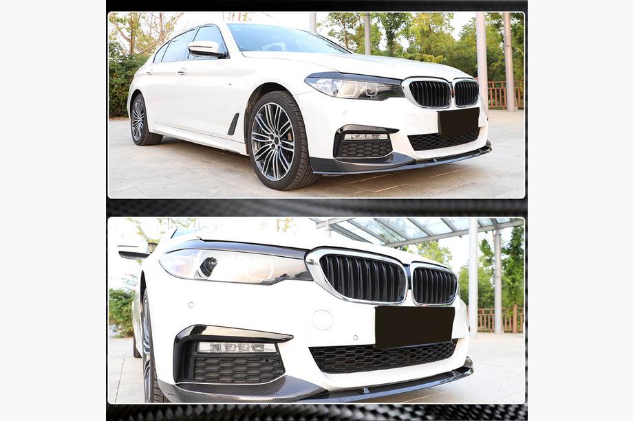 BMW 5. rad G30/G31 2017–2023 Mračítka na svetlá – suchý karbón (2017-2020) Fotografia 4
