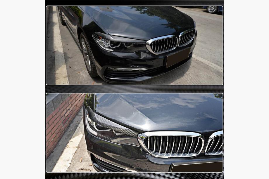 BMW 5. rad G30/G31 2017–2023 Mračítka na svetlá – suchý karbón (2017-2020) Fotografia 5