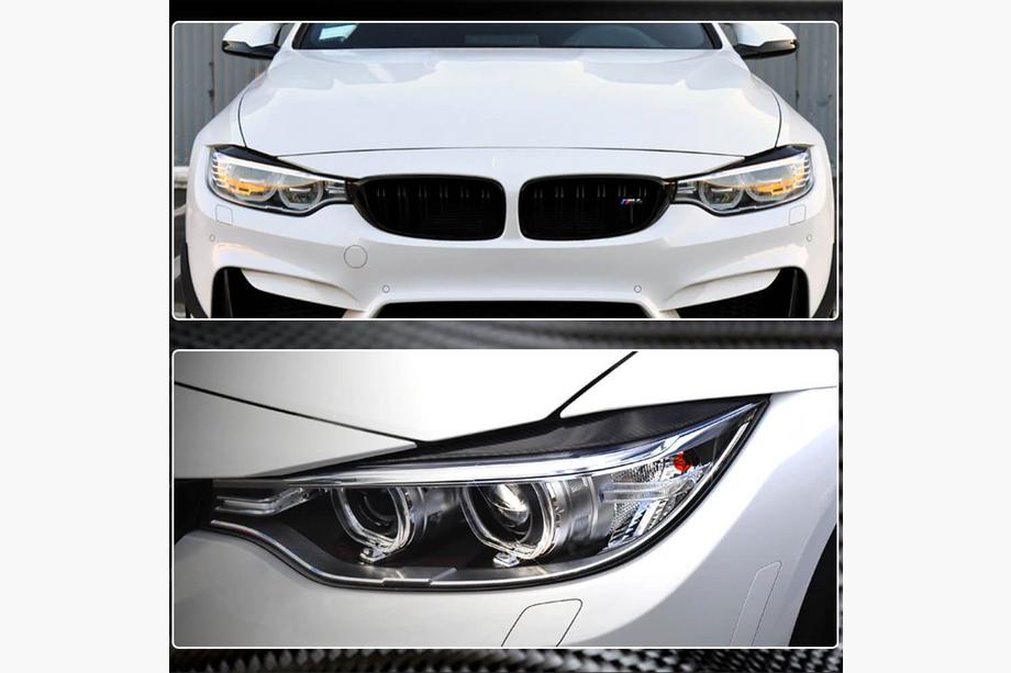 BMW rad 3 F30/F31 2012–2019 Mračítka na svetlá V1 (pre F80, karbón) Fotografia 4