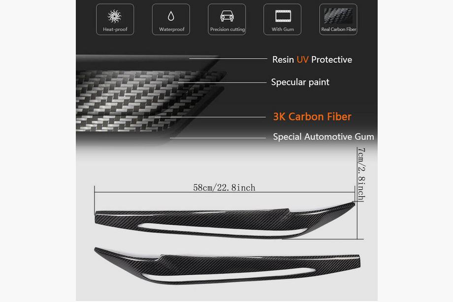 BMW X5 F15 2013–2018 Mračítka na svetlá V1 (Carbon) Fotografia 5