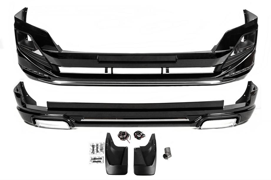 Toyota Land Cruiser Prado 150 2009–2023 Nadstavce predného a zadného nárazníka Luxury (2013-2017) Biela farba Fotografia 3