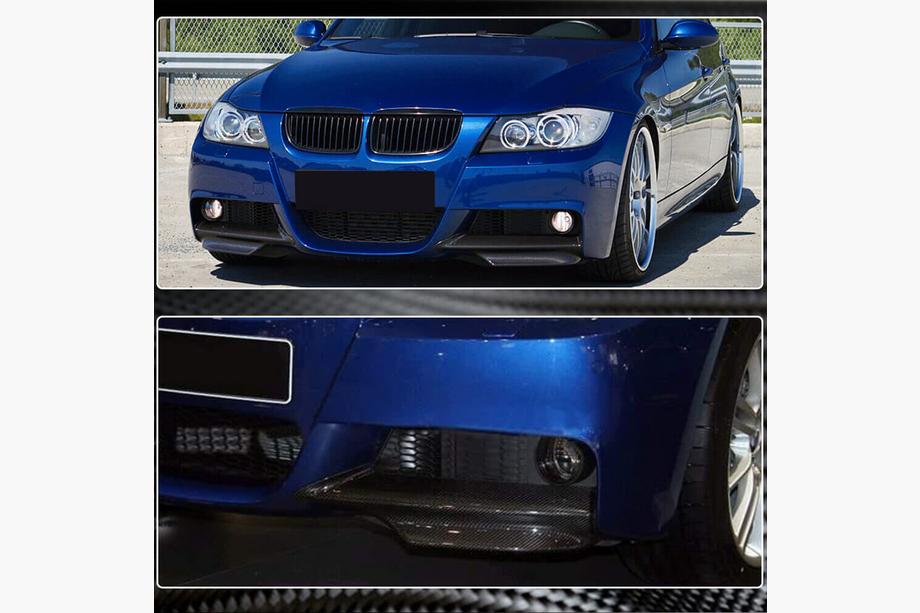BMW 3 rad E90/E91 2005–2011 Nástavce predného nárazníka Flap (pre E90 2005-2008 M-Sport, karbón) Fotografia 3