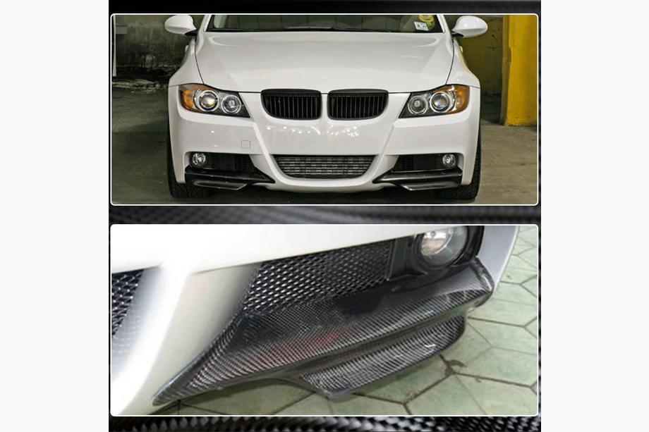 BMW 3 rad E90/E91 2005–2011 Nástavce predného nárazníka Flap (pre E90 2005-2008 M-Sport, karbón) Fotografia 4