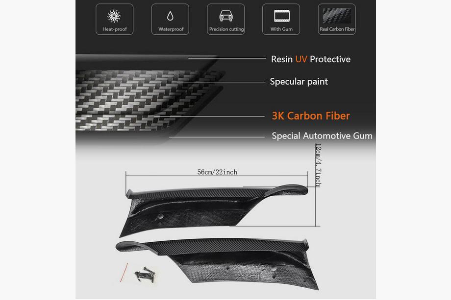 BMW 3 rad E90/E91 2005–2011 Nástavce predného nárazníka Flap (pre E90 2005-2008 M-Sport, karbón) Fotografia 5