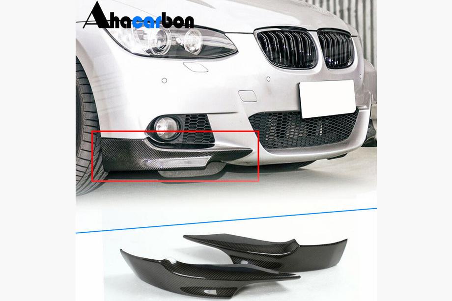 BMW 3. séria E92/E93 2006–2013 Flap lišty na predný nárazník (pre M-Sport 2006-2009, karbón) Fotografia 1