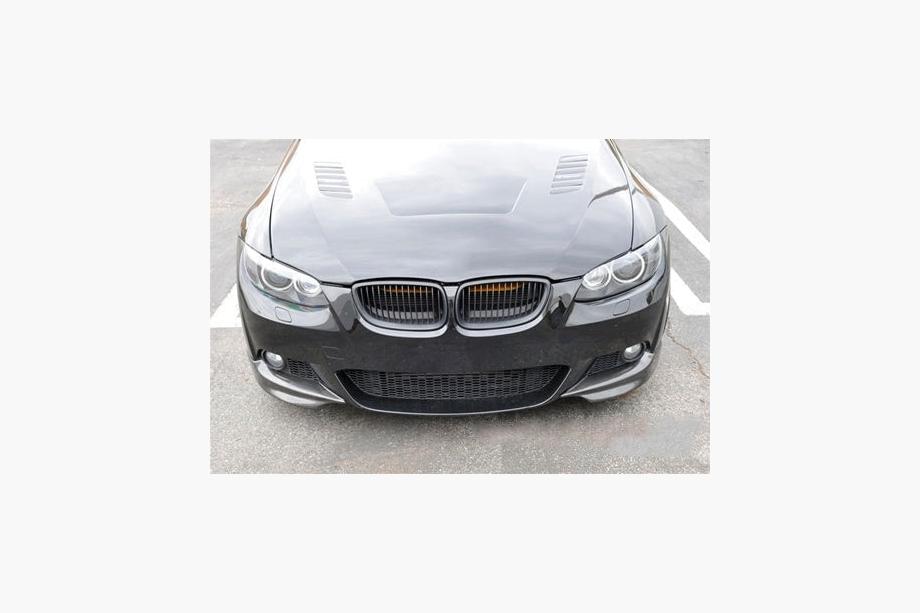 BMW 3. séria E92/E93 2006–2013 Flap lišty na predný nárazník (pre M-Sport 2006-2009, karbón) Fotografia 4