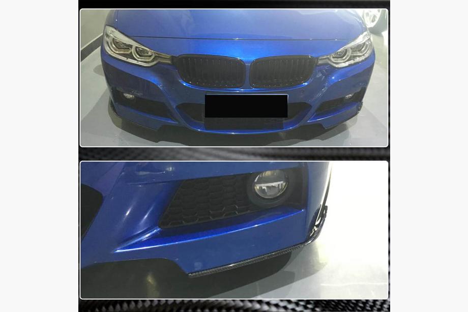BMW rad 3 F30/F31 2012–2019 Nástavce na predný nárazník Flap FRP V2 (pre M-Sport) Fotografia 5