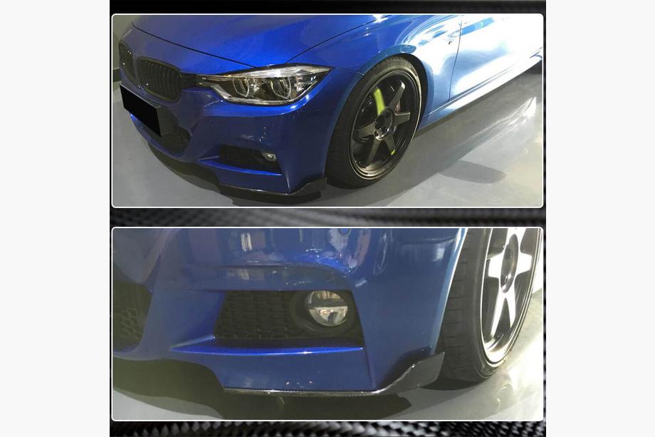 BMW rad 3 F30/F31 2012–2019 Nástavce na predný nárazník Flap FRP V2 (pre M-Sport) Fotografia 6