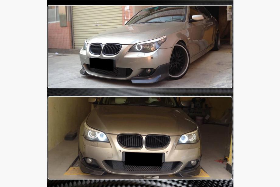 BMW 5. rad E60/E61 2003–2010 Klapy na predný nárazník (pre M-Sport, karbón) Fotografia 4