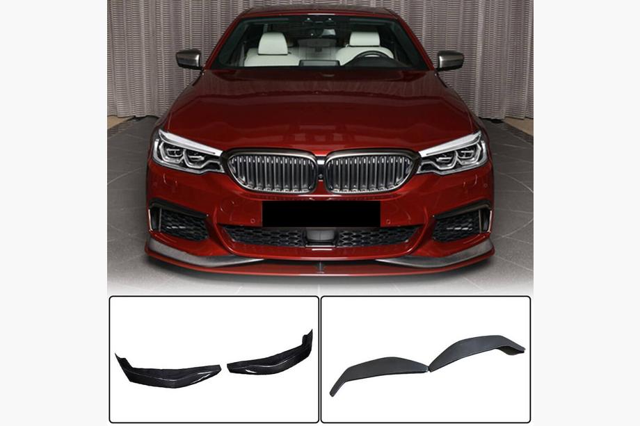 BMW 5. rad G30/G31 2017–2023 Predný nárazníkový lip Flap V3 (pre M-Sport 2017-2020, karbón) Fotografia 1