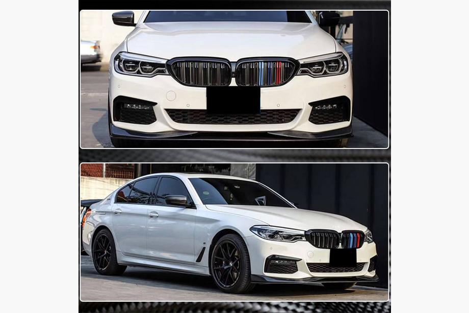 BMW 5. rad G30/G31 2017–2023 Predný nárazníkový lip Flap V3 (pre M-Sport 2017-2020, karbón) Fotografia 4