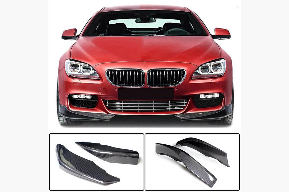 BMW 6. séria F12/F13/F06 2011–2018 Nadstavce predného nárazníka Flap V1 (pre M-Sport, karbón) Image