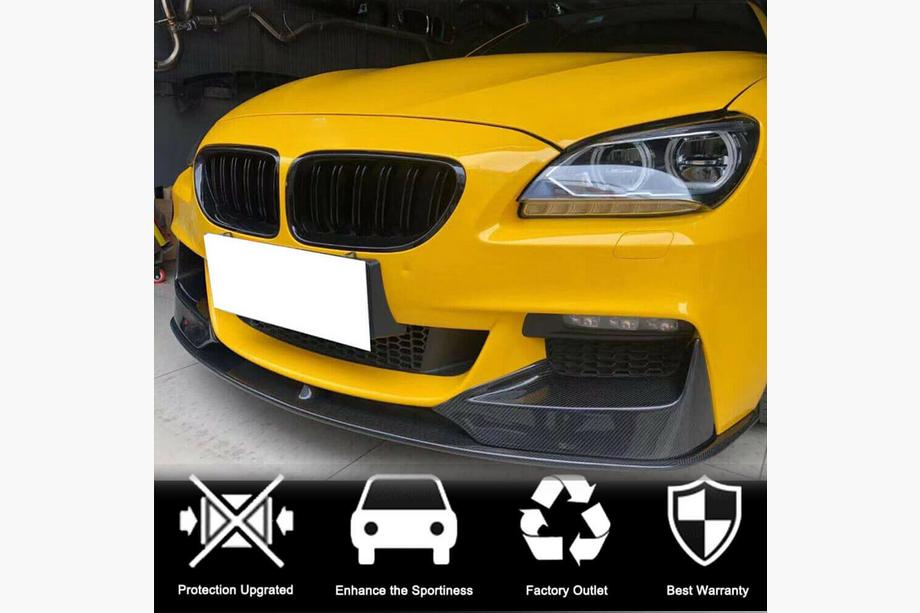 BMW 6. séria F12/F13/F06 2011–2018 Nástavce predného nárazníka Flap V2 (pre M-Sport, karbón) Fotografia 2