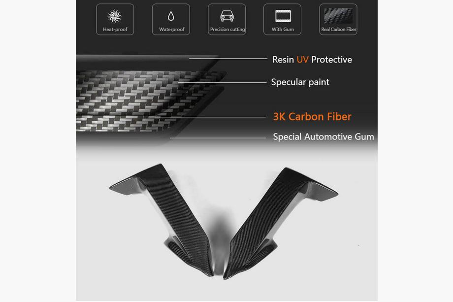 BMW 6. séria F12/F13/F06 2011–2018 Nástavce predného nárazníka Flap V2 (pre M-Sport, karbón) Fotografia 5
