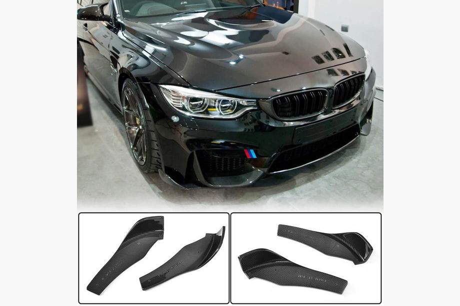 BMW rad 3 F30/F31 2012–2019 Lip spojler predného nárazníka Flap V2 (pre F80, karbón) Fotografia 1