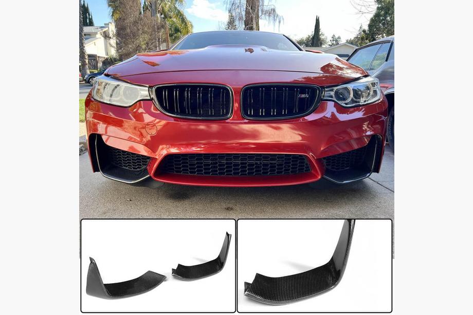 BMW 4 séria F32/F33/F36 2012–2020 Nadstavce predného nárazníka Flap V3 (pre F82/F83, karbón) Fotografia 1