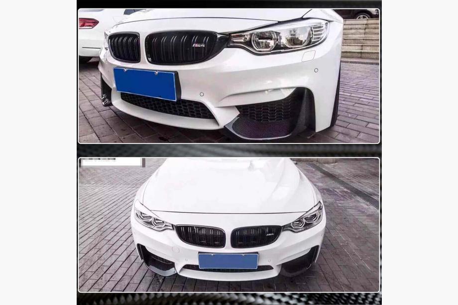 BMW 4 séria F32/F33/F36 2012–2020 Nadstavce predného nárazníka Flap V3 (pre F82/F83, karbón) Fotografia 5