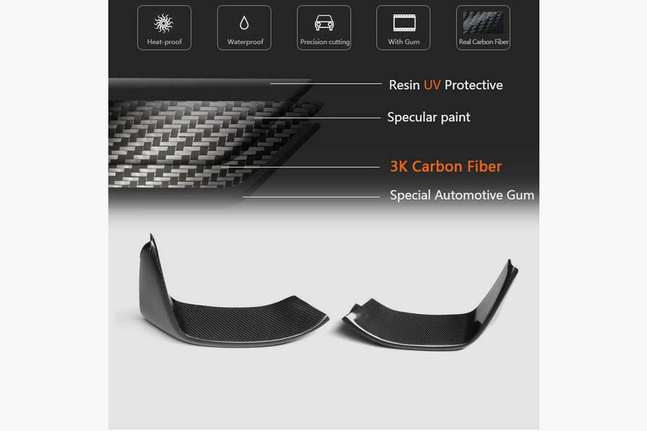 BMW 4 séria F32/F33/F36 2012–2020 Nadstavce predného nárazníka Flap V3 (pre F82/F83, karbón) Fotografia 7