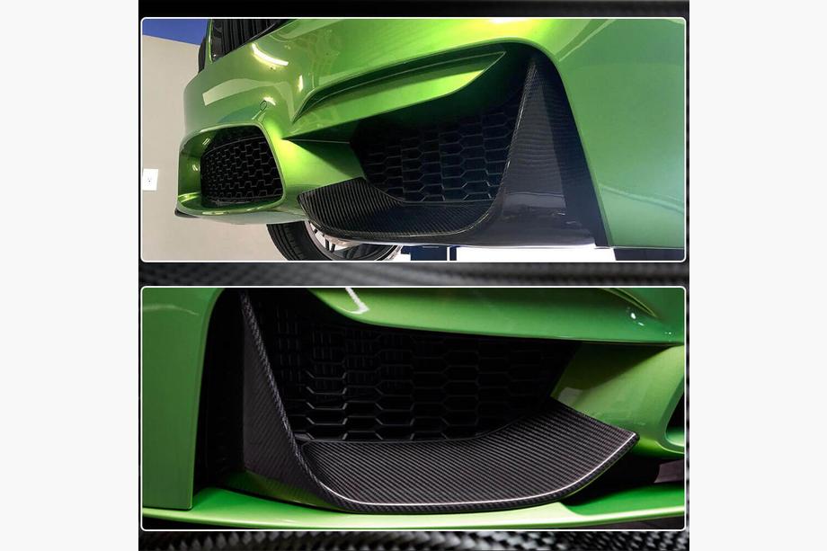 BMW 4 séria F32/F33/F36 2012–2020 Nadstavce predného nárazníka Flap V3 (pre F82/F83, karbón) Fotografia 10