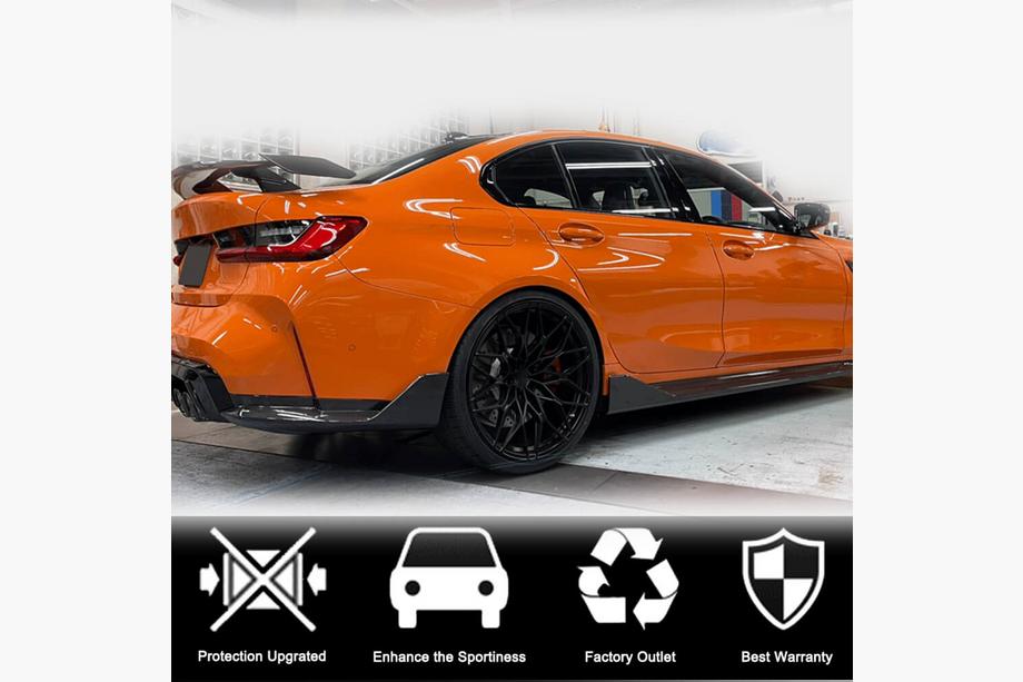 BMW 3. rad G20/G21 2018– Nástavce na zadný nárazník Flap V2 (pre G80, karbón) Fotografia 2