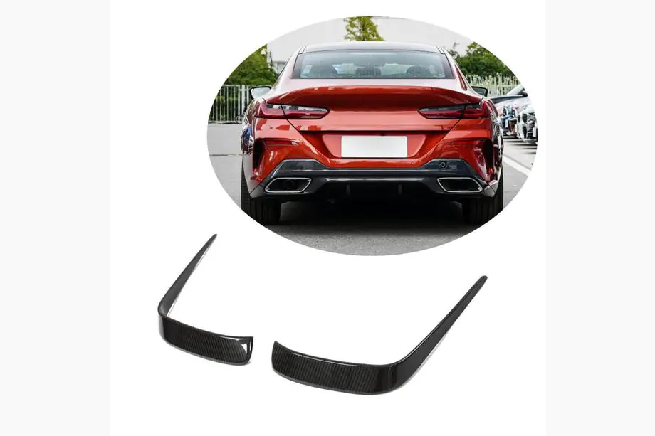 BMW 8. séria G14/G15/G16 2018– Aerodynamické nadstavce zadného nárazníka V1 (pre M-Sport, karbón) Fotografia 1