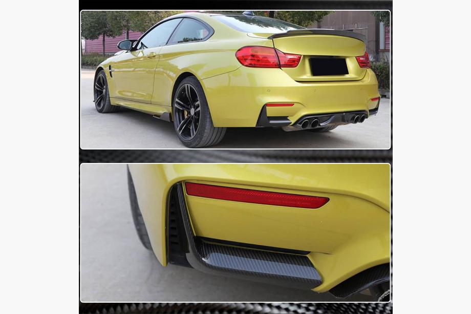 BMW rad 3 F30/F31 2012–2019 Kryty zadného nárazníka Flap (pre F80, karbón) Fotografia 5