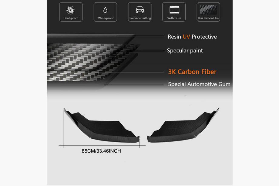 Lamborghini Huracan 2014– Kryty predného nárazníka Flap V1 (karbón) Fotografia 4