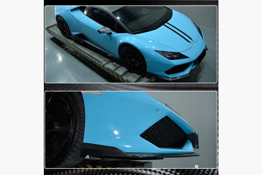 Lamborghini Huracan 2014– Kryty predného nárazníka Flap V1 (karbón) Fotografia 9