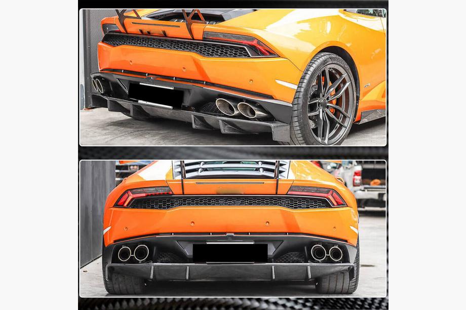 Lamborghini Huracan 2014– Difúzor zadného nárazníka V1 (Karbon) Fotografia 3