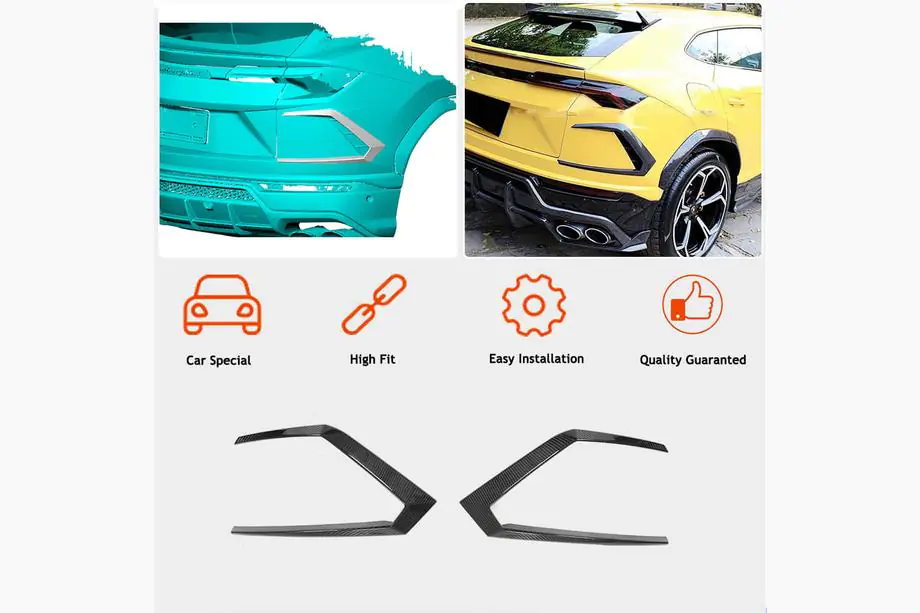 Lamborghini Urus 2018– Kryty zadného nárazníka (suchý karbón) Fotografia 4
