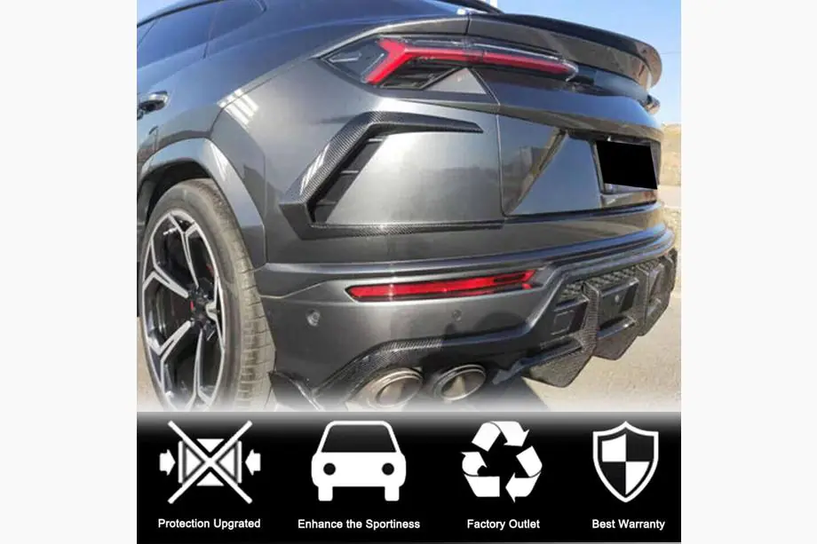 Lamborghini Urus 2018– Kryty zadného nárazníka (suchý karbón) Fotografia 5