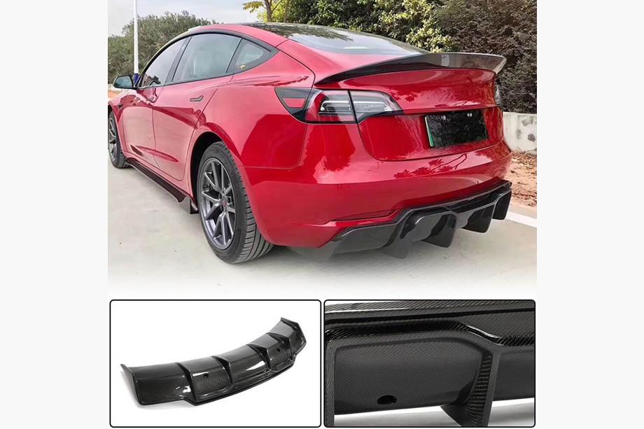 Tesla Model 3 2017– Difúzor zadného nárazníka FRP V5 (2016-2022) Image