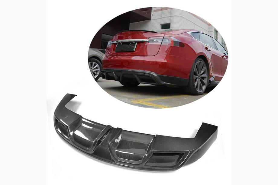 Tesla Model S 2012– Difúzor zadného nárazníka V1 (2012-2016, karbón) Image