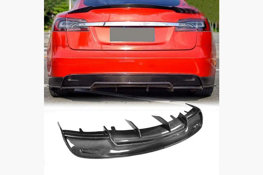 Tesla Model S 2012– Difúzor zadného nárazníka V2 (2012-2016, karbón) Image