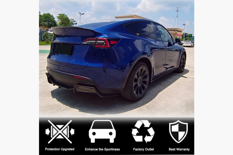 Tesla Model Y 2020– Difúzor zadného nárazníka suchý karbón V1 (2019-2021) Fotografia 3