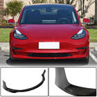 Tesla Model 3 2017– Lip spojler predného nárazníka Lip V4 (2017-2023, karbón) fotografia 1