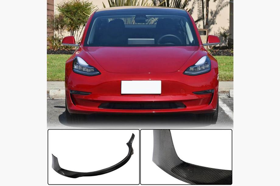Tesla Model 3 2017– Lip spojler predného nárazníka Lip V4 (2017-2023, karbón) Image