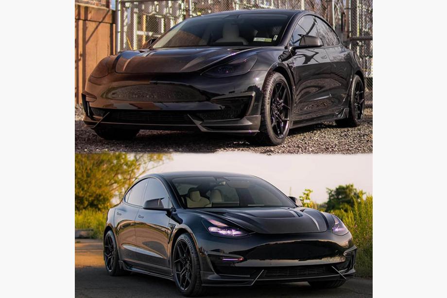 Tesla Model 3 2017– Lip pre predný nárazník ABS V9 (2017-2023) Fotografia 2