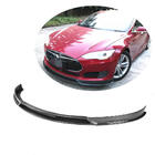 Tesla Model S 2012– Lip na predný nárazník Lip V2 (2012-2016, Karbon) fotografia 1