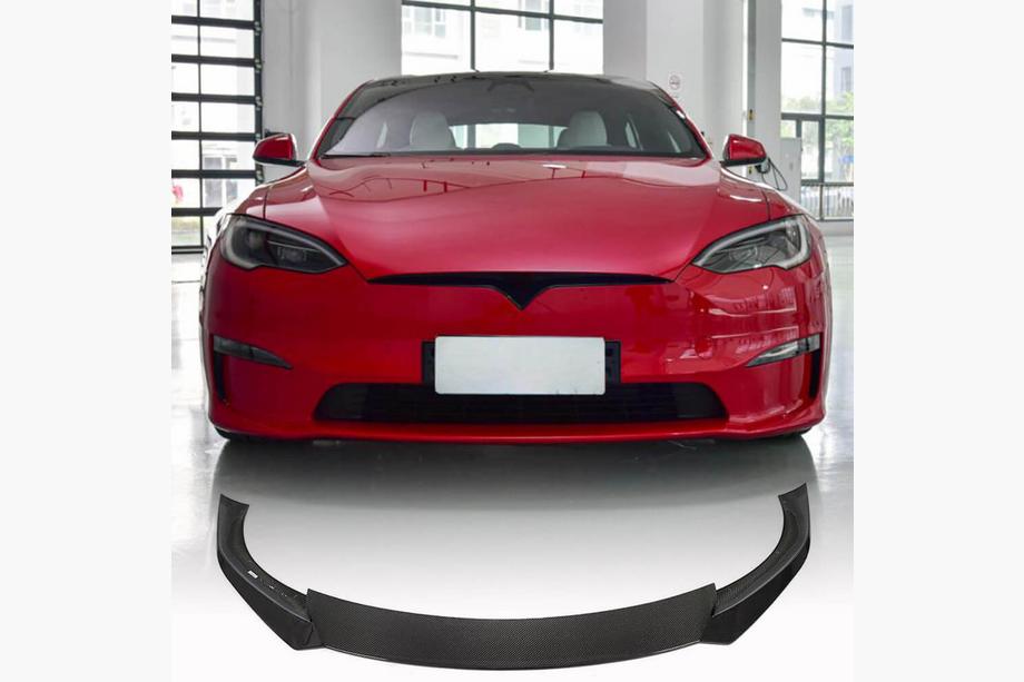 Tesla Model S 2012– Lip spojler predného nárazníka Carbon V3 (2021-2023) Image