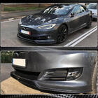 Tesla Model S 2012– Lip na predný nárazník (2016-2021, Karbón) fotografia 4