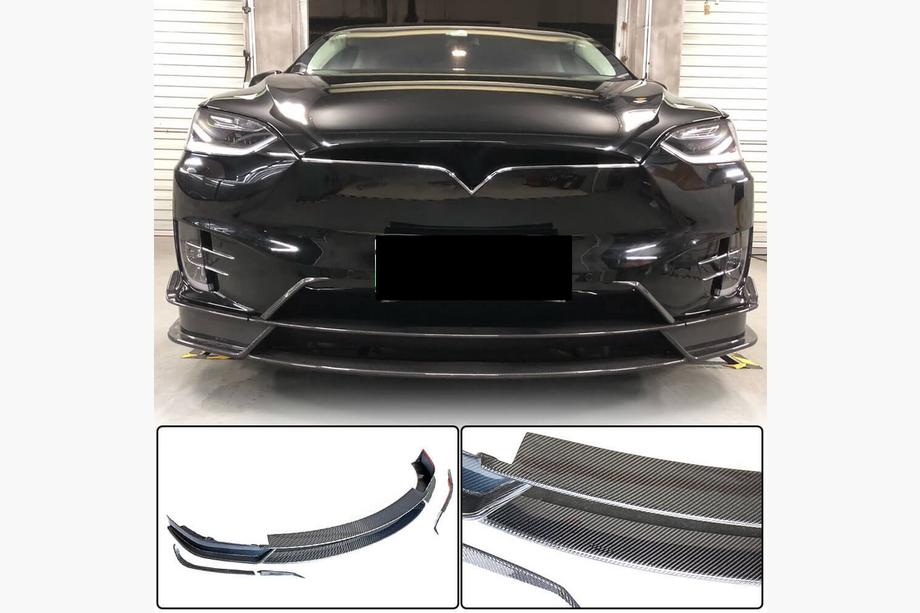 Tesla Model X 2015– Lip spojler predného nárazníka Carbon V2 (2016-2020) Image
