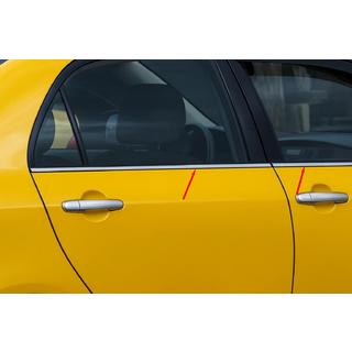 Vonkajšie okenné lišty (4 ks, nerez) Toyota Corolla 2002–2007 fotografia 1
